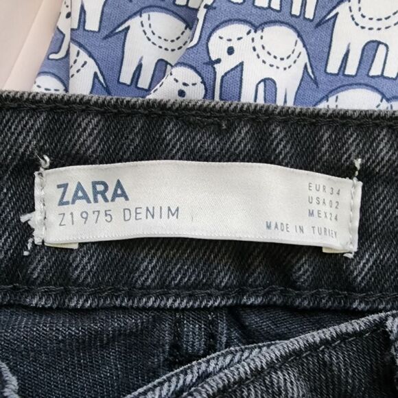 Zara basic demin black jeans - Picture 3 of 4